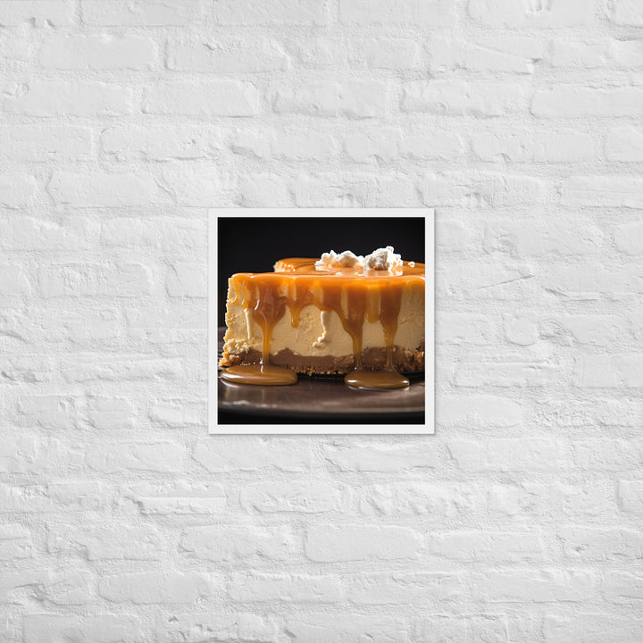 Salted Caramel Cheesecake Framed poster 🤤 from Yumify.AI