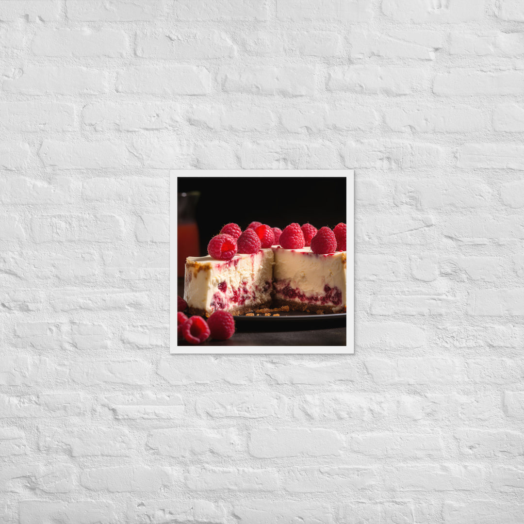 Raspberry Cheesecake Framed poster 🤤 from Yumify.AI