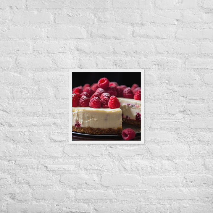 Raspberry Cheesecake Framed poster 🤤 from Yumify.AI