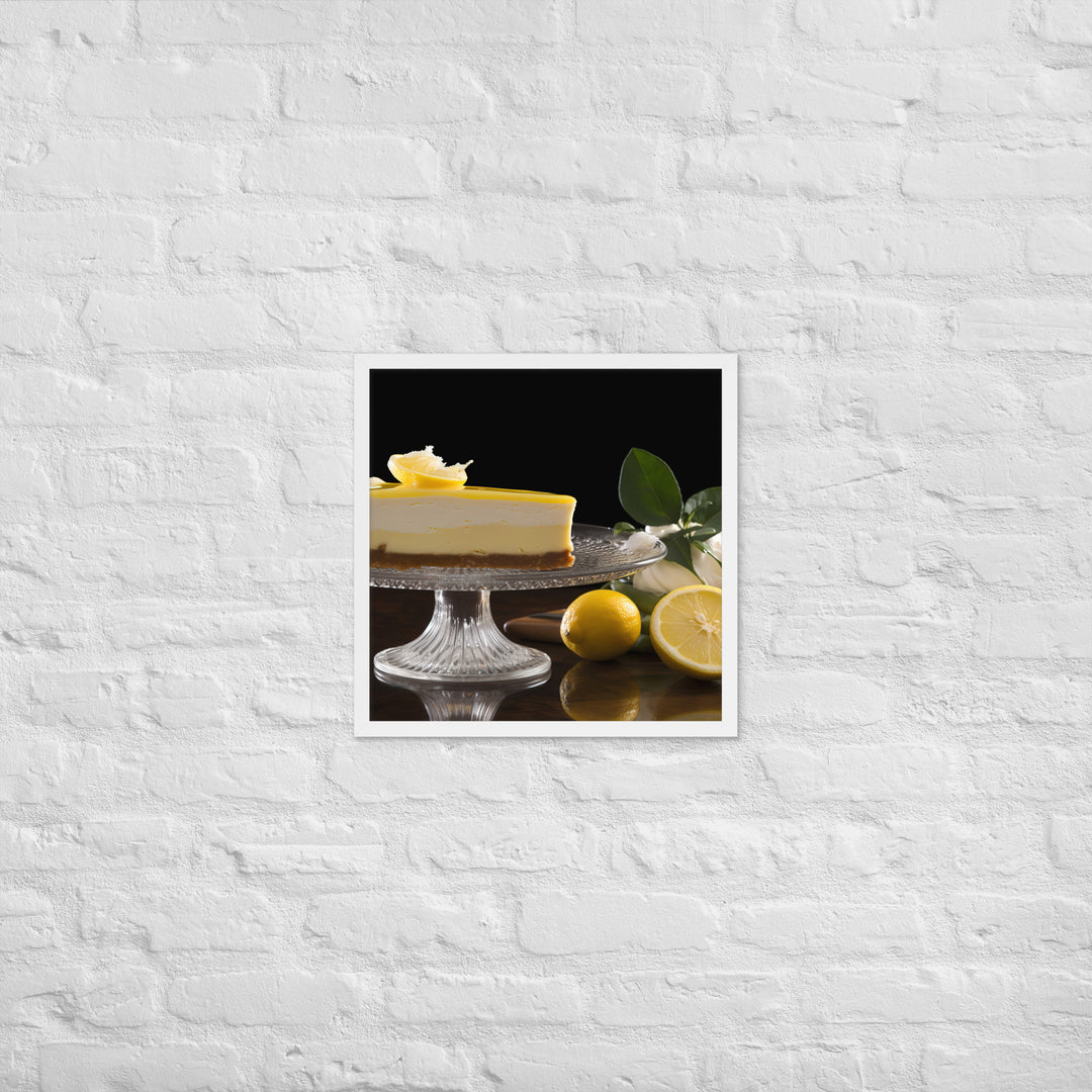 Lemon Cheesecake Framed poster 🤤 from Yumify.AI