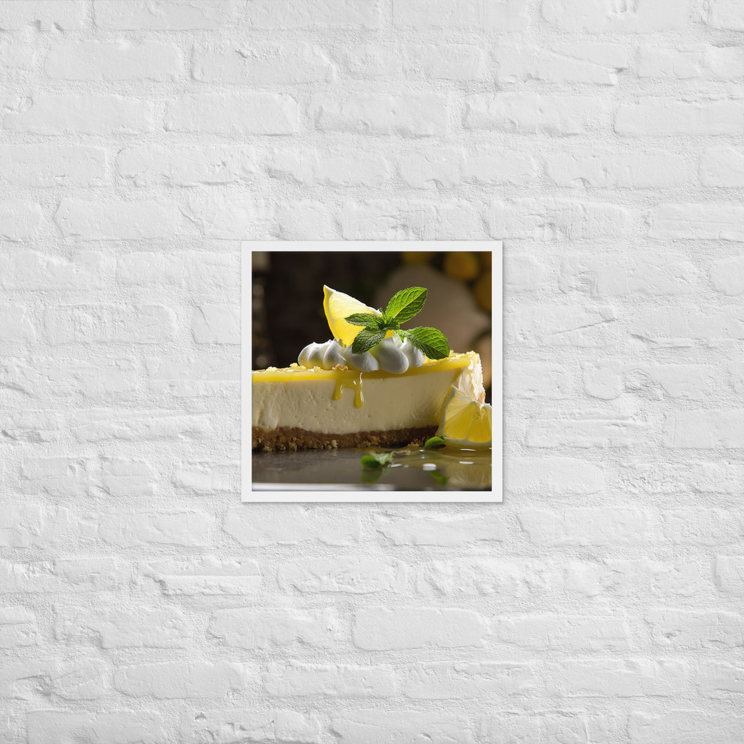 Lemon Cheesecake Framed poster 🤤 from Yumify.AI