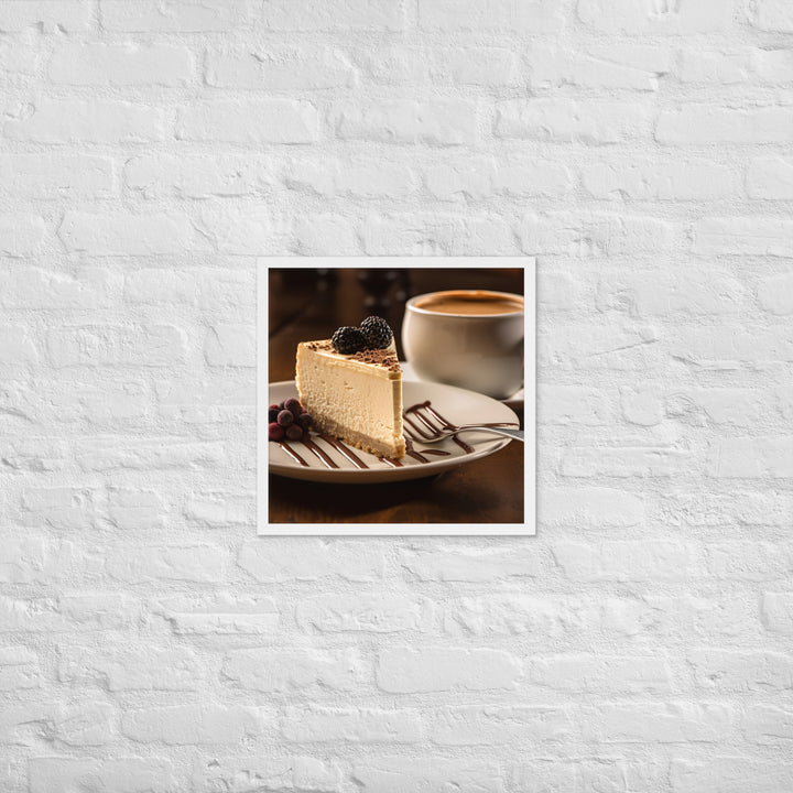 Coffee Cheesecake Framed poster 🤤 from Yumify.AI