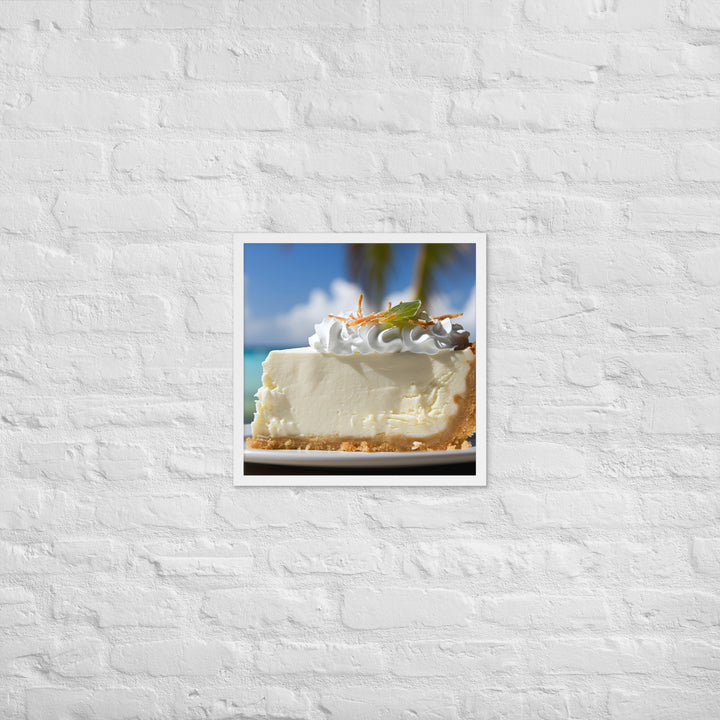 Coconut Cheesecake Framed poster 🤤 from Yumify.AI