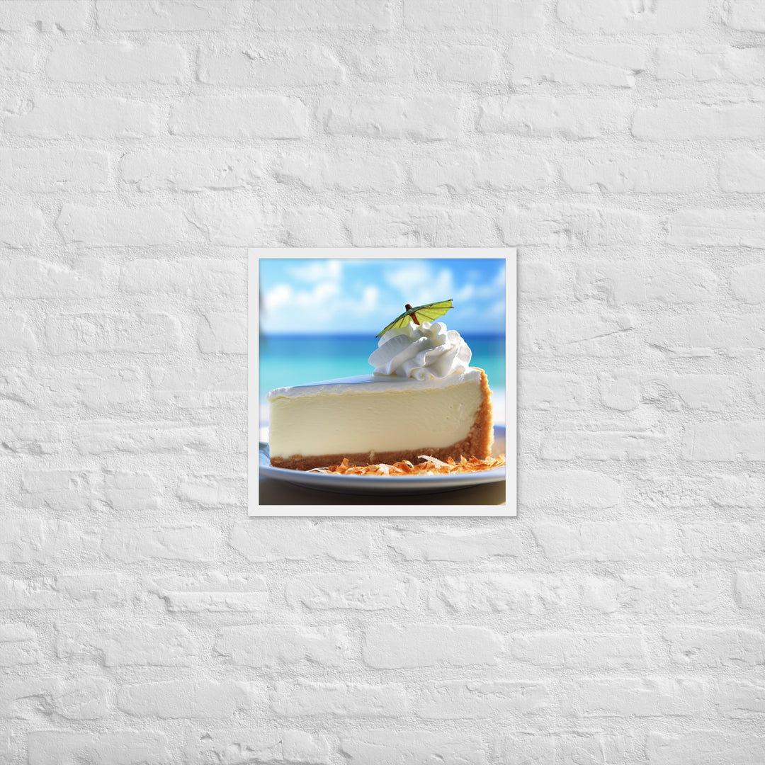 Coconut Cheesecake Framed poster 🤤 from Yumify.AI