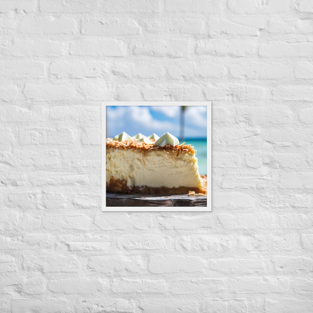 Coconut Cheesecake Framed poster 🤤 from Yumify.AI