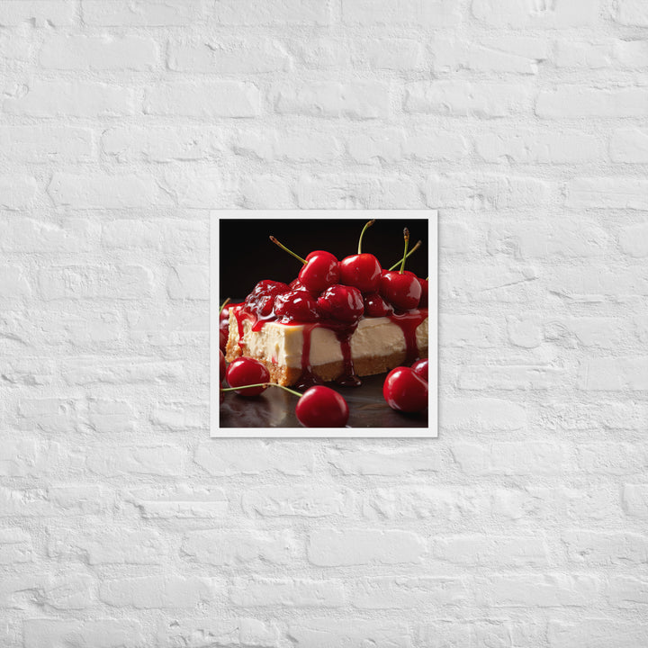 Cherry Cheesecake Framed poster 🤤 from Yumify.AI