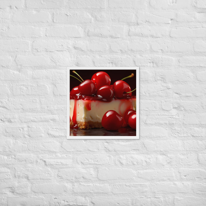 Cherry Cheesecake Framed poster 🤤 from Yumify.AI