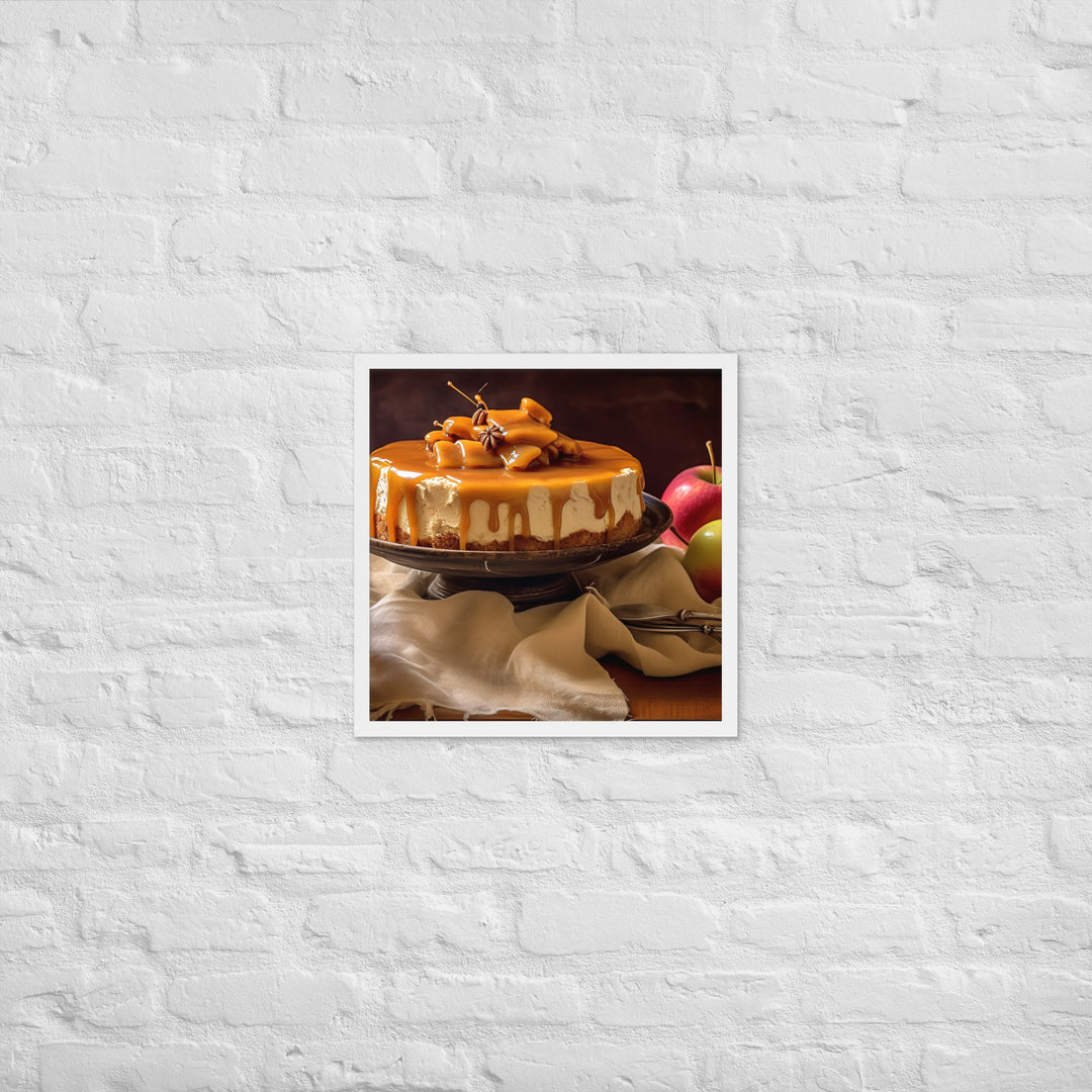 Caramel Apple Cheesecake Framed poster 🤤 from Yumify.AI