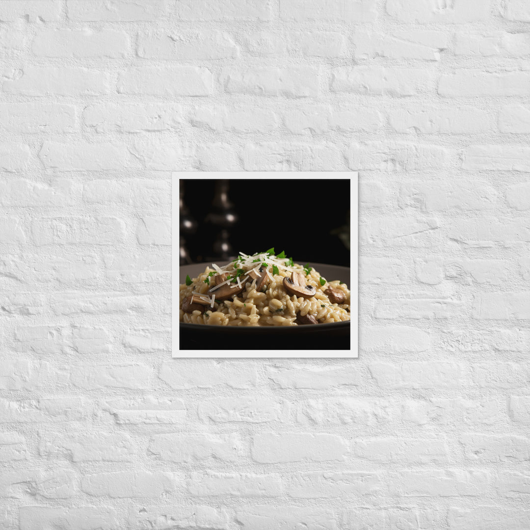 Sausage and Mushroom Risotto Framed poster 🤤 from Yumify.AI