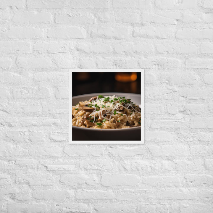 Sausage and Mushroom Risotto Framed poster 🤤 from Yumify.AI