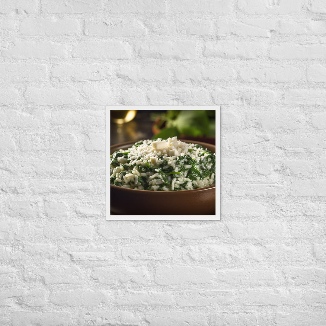 Spinach and Feta Risotto Framed poster 🤤 from Yumify.AI