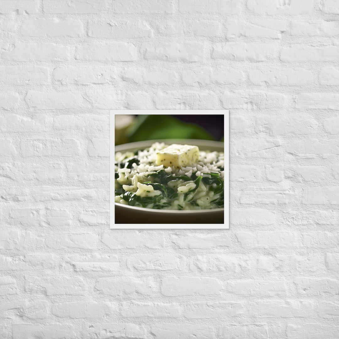 Spinach and Feta Risotto Framed poster 🤤 from Yumify.AI