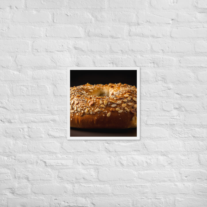 Whole Wheat Bagel Framed poster 🤤 from Yumify.AI