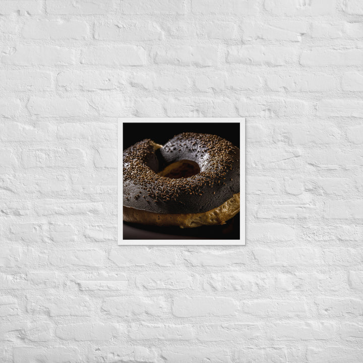 Pumpernickel Bagel Framed poster 🤤 from Yumify.AI