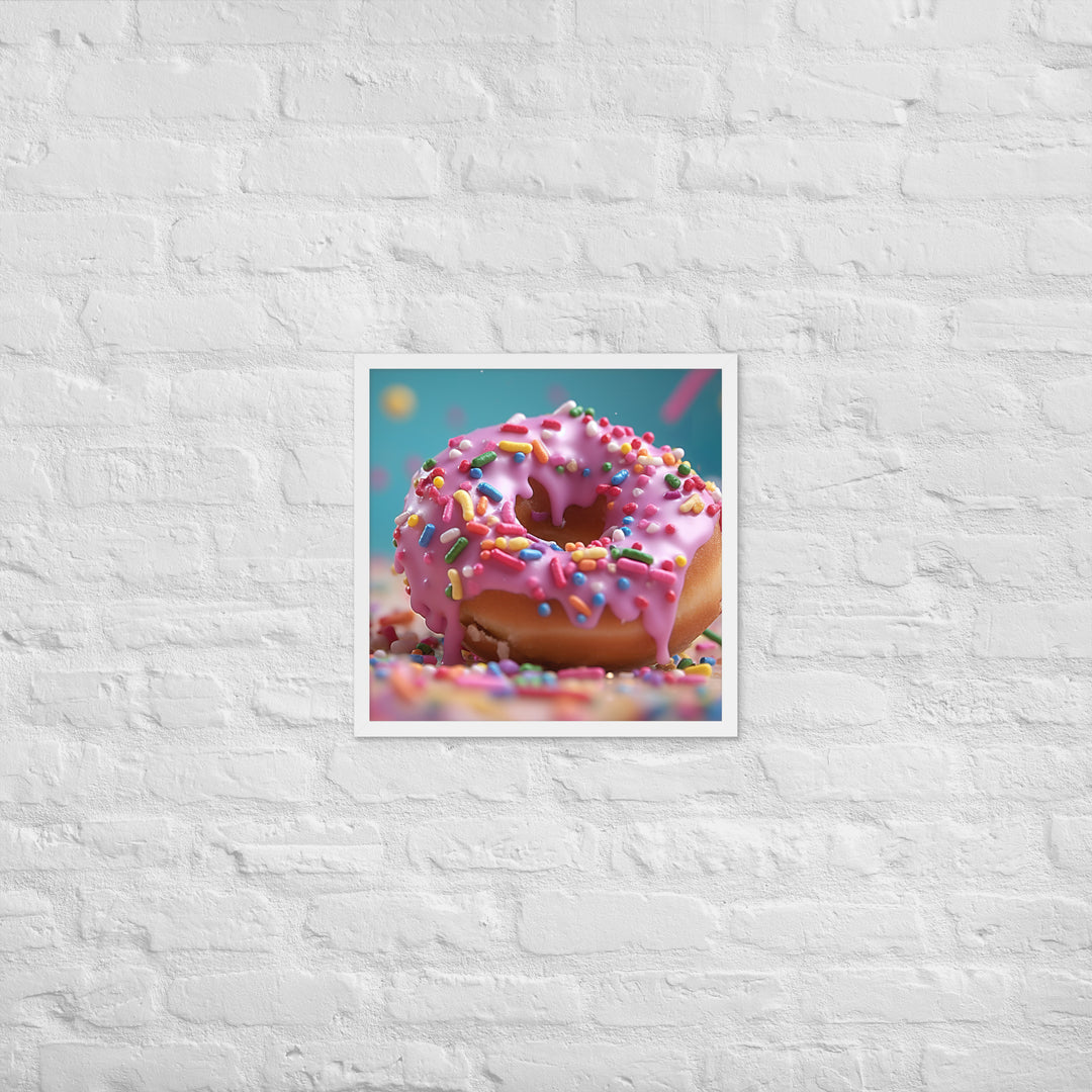 Sprinkle Donut Framed poster 🤤 from Yumify.AI