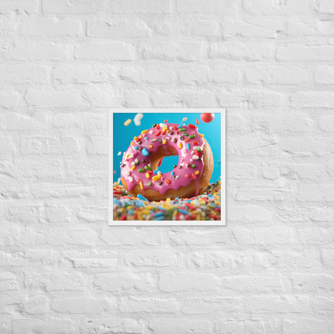 Sprinkle Donut Framed poster 🤤 from Yumify.AI