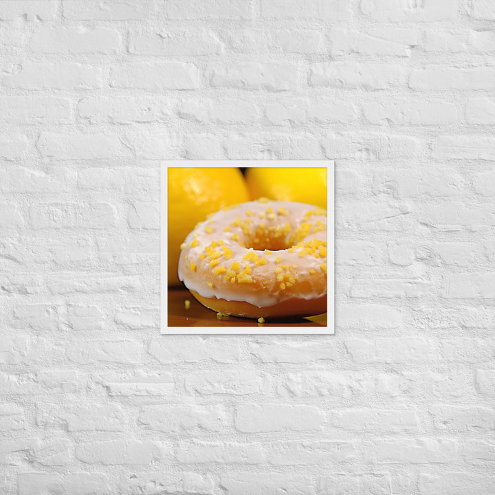 Lemon Filled Donut Framed poster 🤤 from Yumify.AI