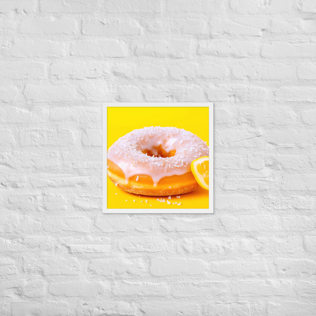 Lemon Filled Donut Framed poster 🤤 from Yumify.AI