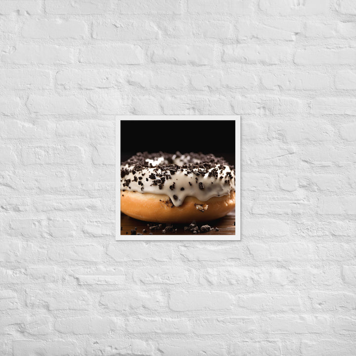 Cookies and Cream Donut Framed poster 🤤 from Yumify.AI