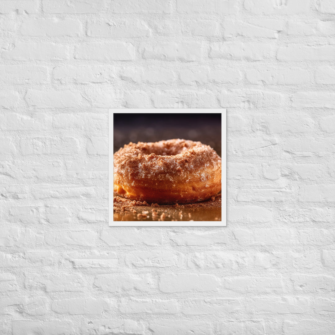 Cinnamon Sugar Donut Framed poster 🤤 from Yumify.AI