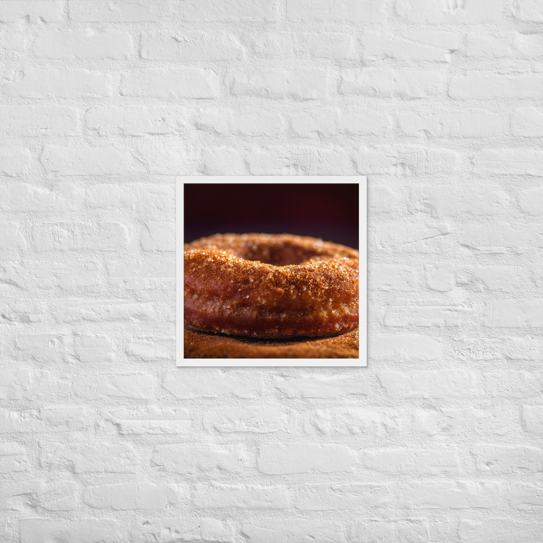 Cinnamon Sugar Donut Framed poster 🤤 from Yumify.AI