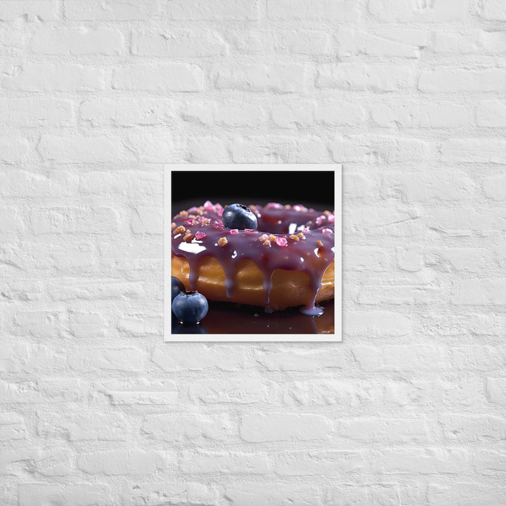 Blueberry Glazed Donut Framed poster 🤤 from Yumify.AI