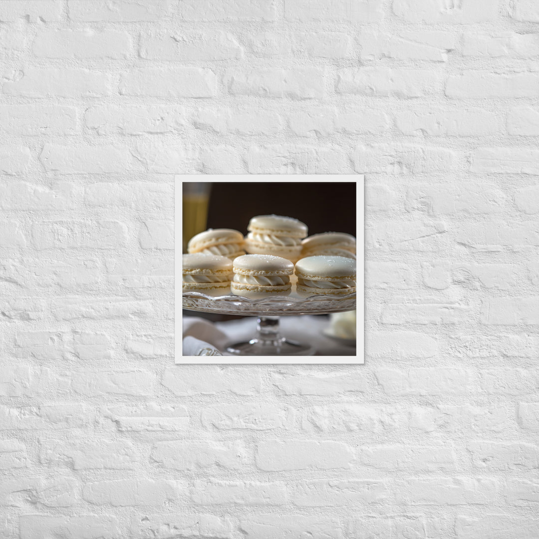 Vanilla Macarons Framed poster 🤤 from Yumify.AI