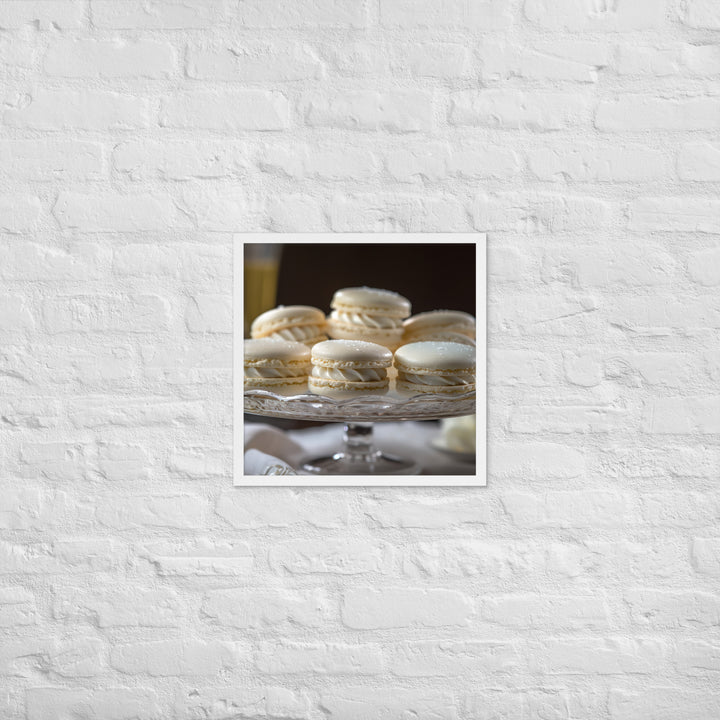 Vanilla Macarons Framed poster 🤤 from Yumify.AI