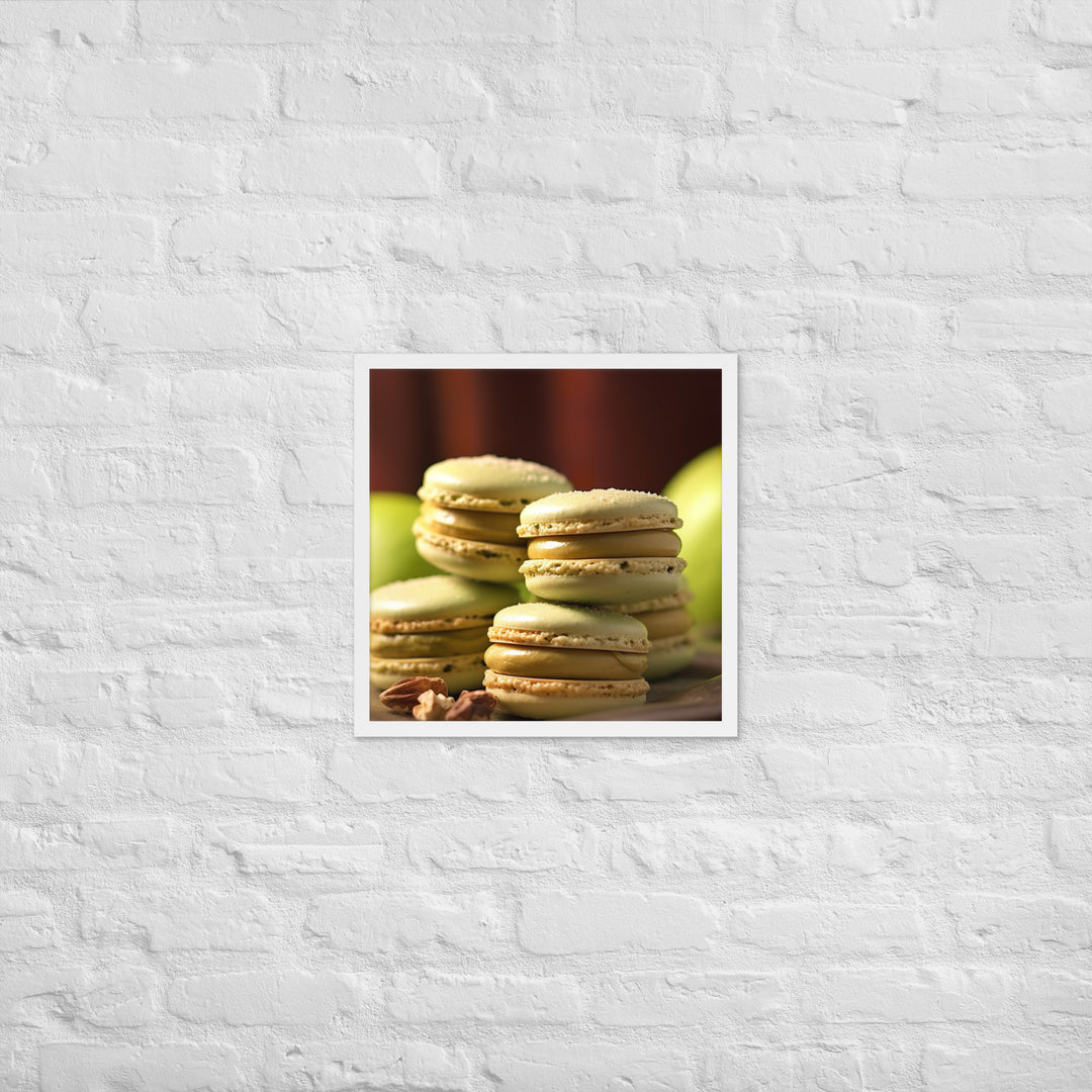 Pistachio Macarons Framed poster 🤤 from Yumify.AI