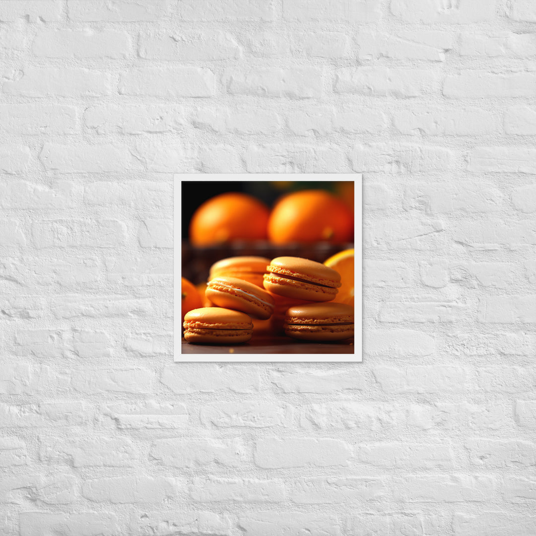 Orange Macarons Framed poster 🤤 from Yumify.AI