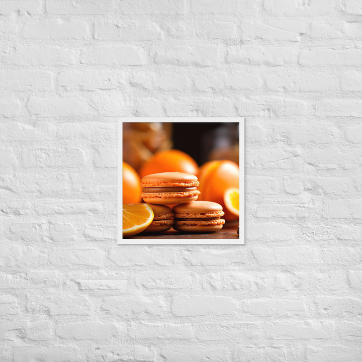 Orange Macarons Framed poster 🤤 from Yumify.AI