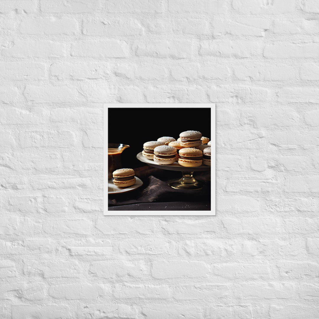 Earl Grey Macarons Framed poster 🤤 from Yumify.AI