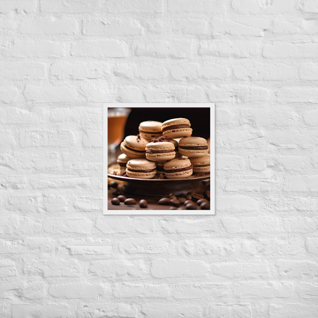 Coffee Macarons Framed poster 🤤 from Yumify.AI