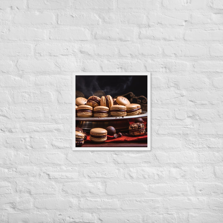 Chocolate Macarons Framed poster 🤤 from Yumify.AI