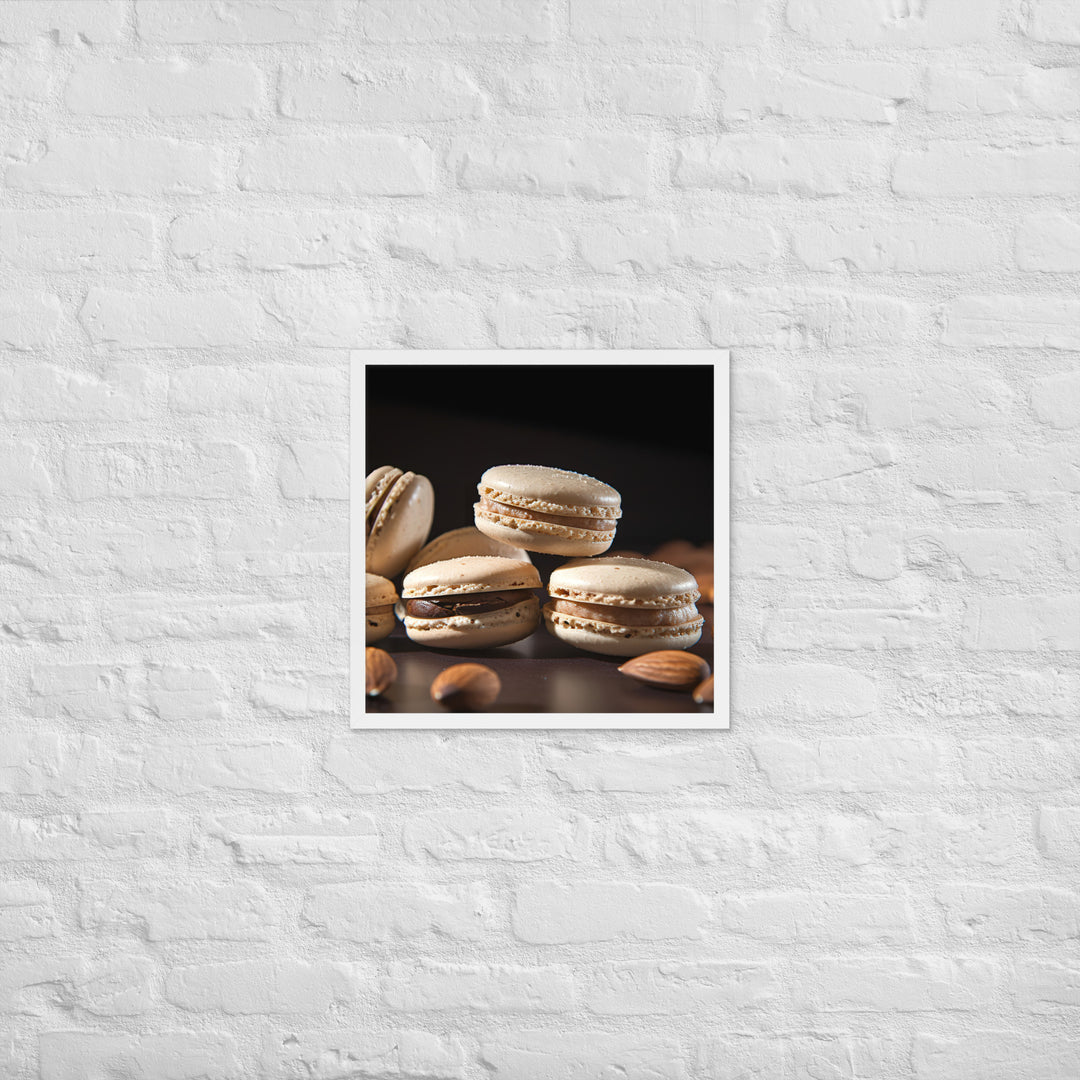 Almond Macarons Framed poster 🤤 from Yumify.AI