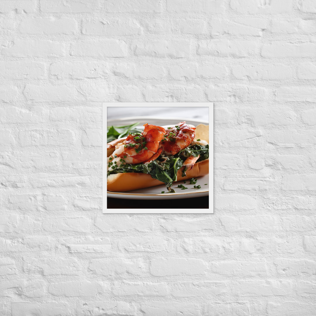 Tarragon Lobster Roll Framed poster 🤤 from Yumify.AI