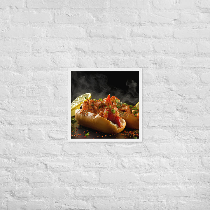 Spicy Lobster Roll Framed poster 🤤 from Yumify.AI