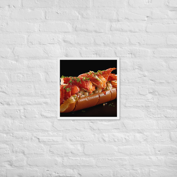 Spicy Lobster Roll Framed poster 🤤 from Yumify.AI