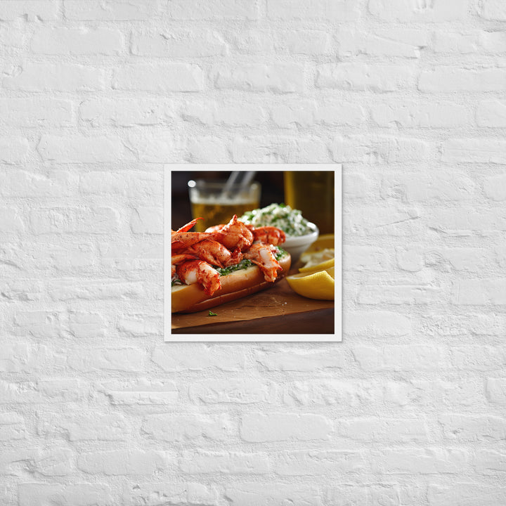 Lemon Butter Lobster Roll Framed poster 🤤 from Yumify.AI