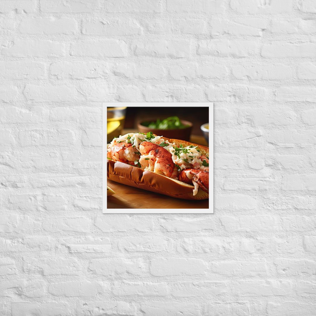 Lemon Butter Lobster Roll Framed poster 🤤 from Yumify.AI