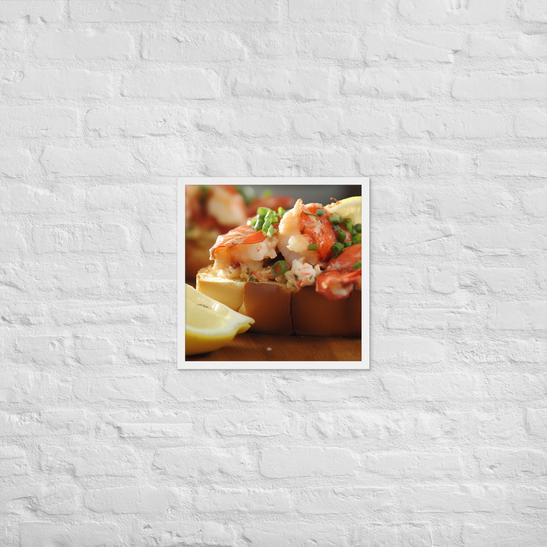 Lemon Butter Lobster Roll Framed poster 🤤 from Yumify.AI