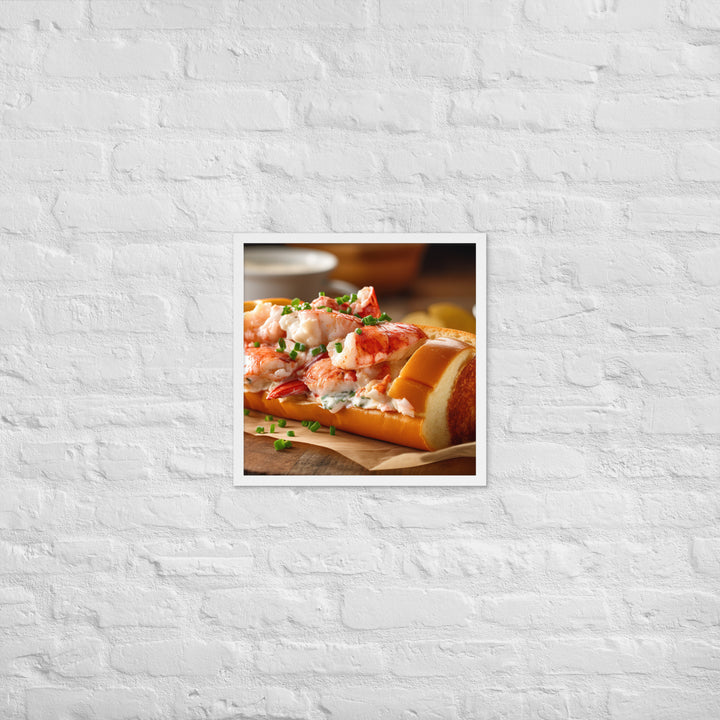 Classic Lobster Roll Framed poster 🤤 from Yumify.AI