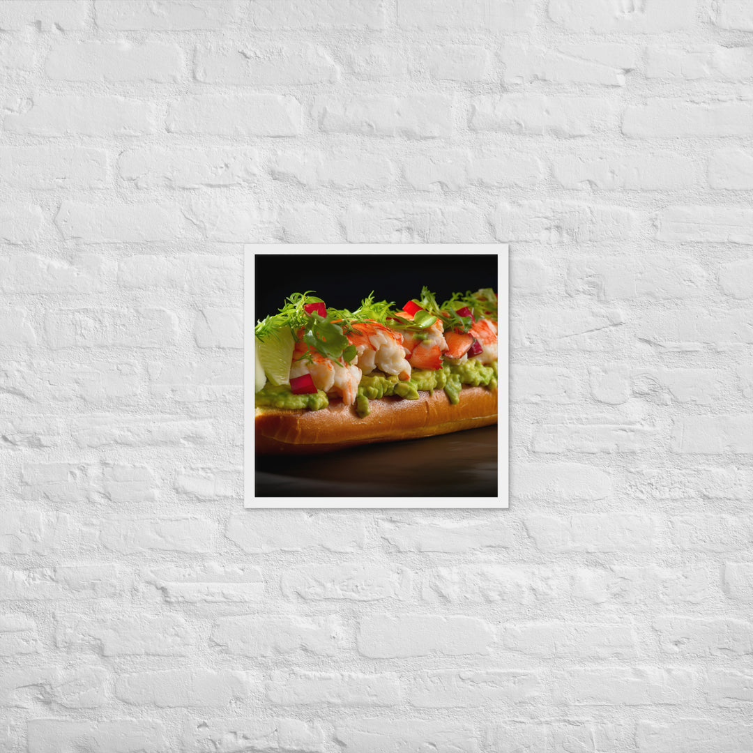 Avocado Lobster Roll Framed poster 🤤 from Yumify.AI