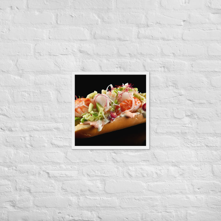 Avocado Lobster Roll Framed poster 🤤 from Yumify.AI