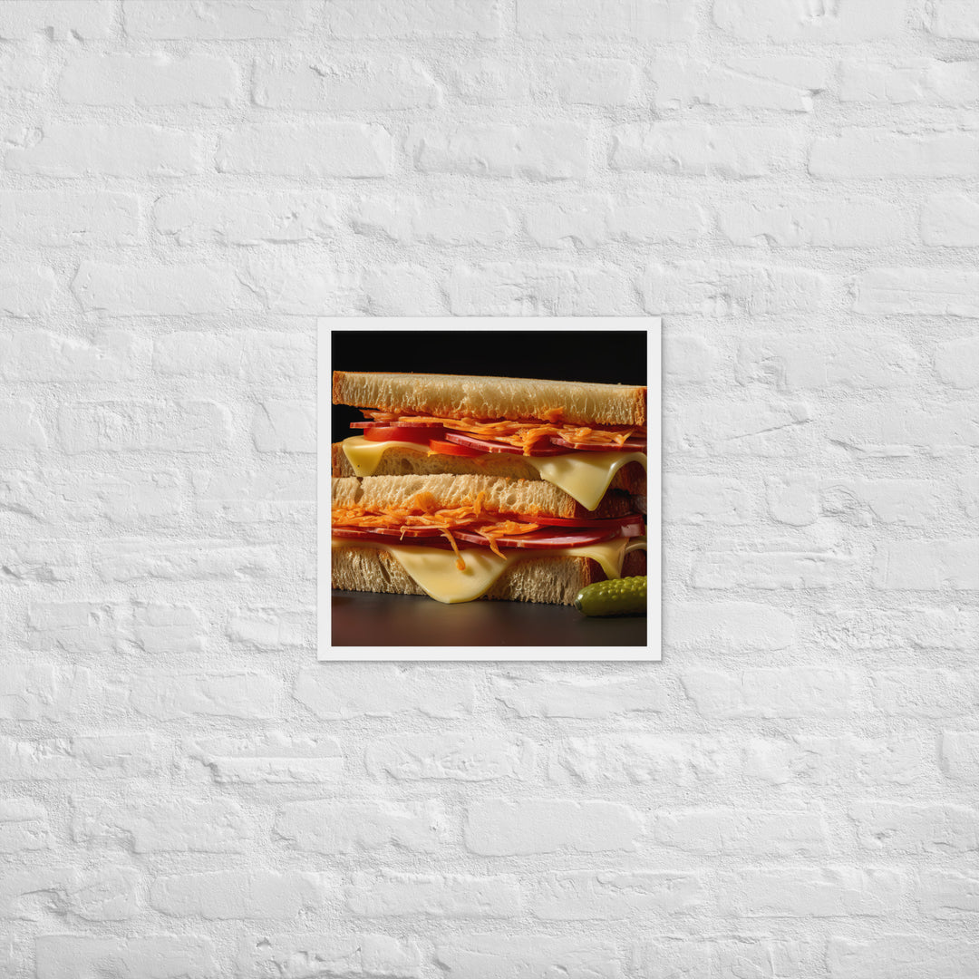 Cheese Sandwich Framed poster 🤤 from Yumify.AI