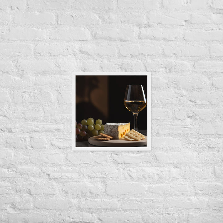 Swiss Cheese and Wine Pairing Framed poster 🤤 from Yumify.AI