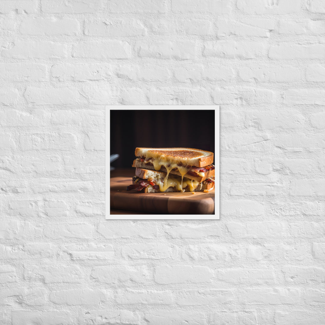 Swiss and Bacon Grilled Cheese Framed poster 🤤 from Yumify.AI