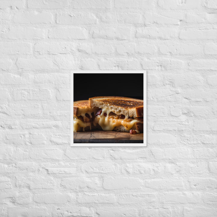 Swiss and Bacon Grilled Cheese Framed poster 🤤 from Yumify.AI