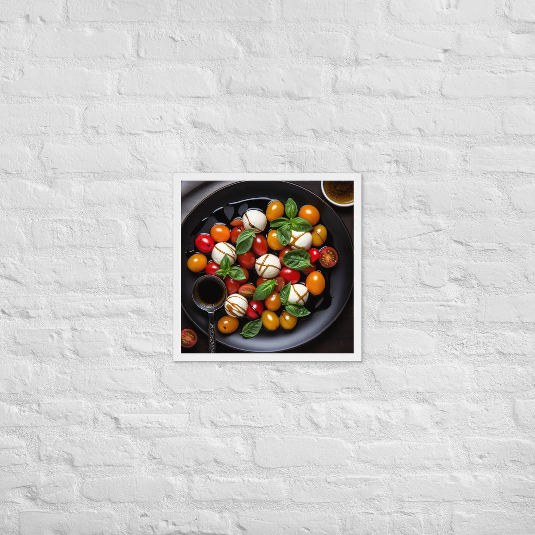 Sliced mozzarella cheese Framed poster 🤤 from Yumify.AI