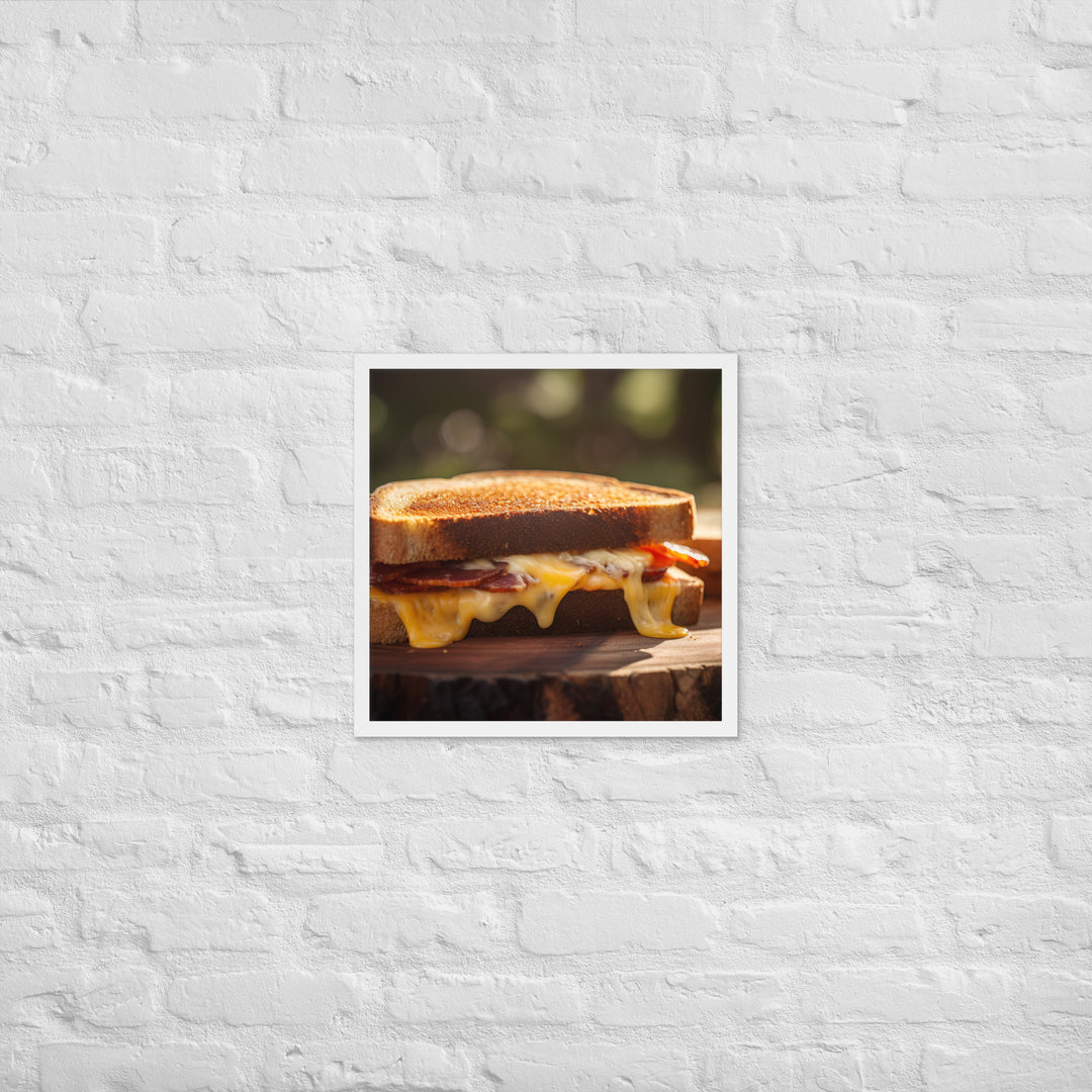 Sandwich made with sharp cheddar Framed poster 🤤 from Yumify.AI